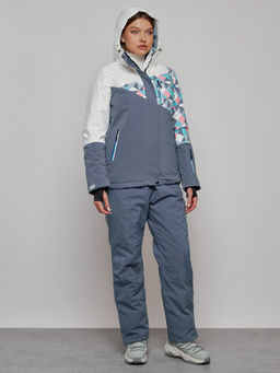 Горнолыжный костюм женский зимний белого цвета 02337Bl - Chunmai фото 7