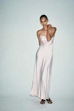LONG SATIN DRESS - Zara фото 9