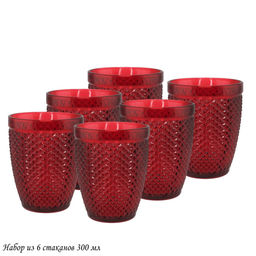 Набор из 6 стаканов 300мл. в под.уп. Стекло арт.588-507 (LENARDI)