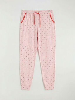 Beli Lastikli Desenli Kad?n Jogger Pijama Alt?