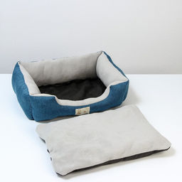 Лежанка для кошек и собак синяя, 45х35х11 см - Пушистое счастье фото 3