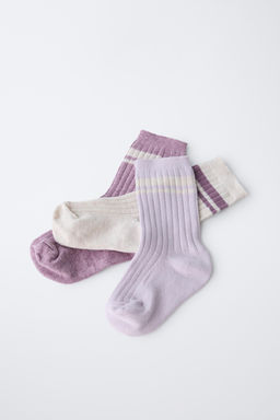 3-PACK OF STRIPED LONG SOCKS - Zara фото 3