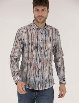 Lacivert Slim Fit Uzun Kollu G_mlek - Pierre cardin фото 2