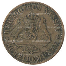 1 крейцер 1862 года Германские государства  Нассау