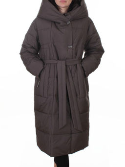 A625 GRAY/BROWN Пальто зимнее женское (200 гр. био-пух)