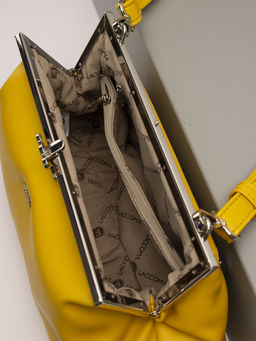 LACCOMA сумка Фиона-Ф826-желтый эко кожа хлопок  фото 4