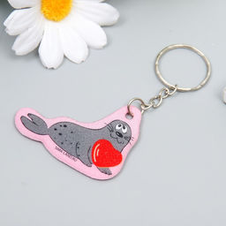 Цена за 12 шт. Брелок EVA Тюлень с сердечком 5х4 см - Simaland фото 5