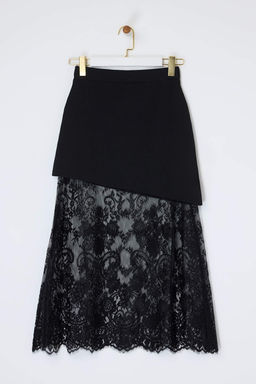 Siyah Dantel Detayl? Triko Etek TWOSS26ET00116 - Trendyolmilla фото 7