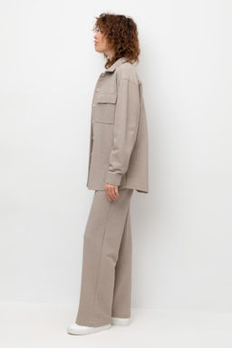 ЕВТ 4117/светлый беж,гусиная лапка брюки жен