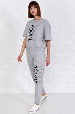 Арт. 2344 Костюм с брюками женский 44-52 (5 шт) Цвет:верх-серый, низ-серый - Калинка фото 5