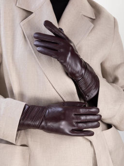 Перчатки женские 100% ш IS595 d.brown