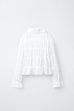 SHIRT WITH ELASTIC TRIMS - Zara фото 7