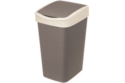 Ведро для мусора с подвижной крышкой 10 л 23,5*19,5*33,7 см Тандем шокол./слон.кость (841022) - Elan gallery фото 4