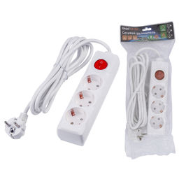 S-GCU3-3B WHITE Удлинитель серии Ultra, шнур 3м., 3 гнезда, 16A, с/з. Белый. TM Uniel