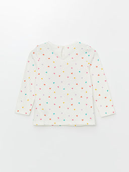 Bisiklet Yaka Uzun Kollu Minnie Mouse Bask?l? K?z ?ocuk Ti??rt