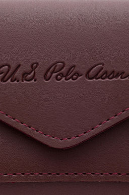 Женский бордовый кошелек - U.s. polo assn фото 6