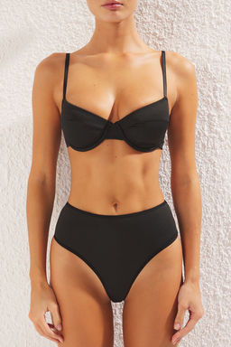 TRENDYOLMILLA Siyah Micro Kaps?z Orme Ic Camas?r? Tak?m? THMSS25CC00006  фото 3