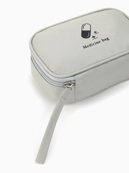 Косметичка-аптечка дорожная на молнии, с ручкой, Medicine bag, серая - Simaland фото 2