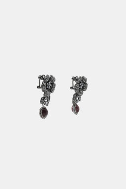 FLOWER STONE EARRINGS - Zara фото 3