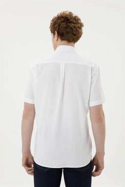 Мужская белая рубашка с коротким рукавом - U.s. polo assn фото 5