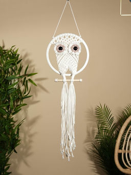 Ловец снов «Сова», 22×80 см, светлый глаз