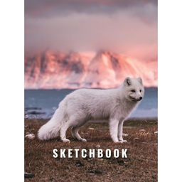 Скетчбук А6, 60 листов на гребне по короткой стороне Песец, обложка мелованный картон, твёрдая подложка, блок 100 г/м - Calligrata фото 5