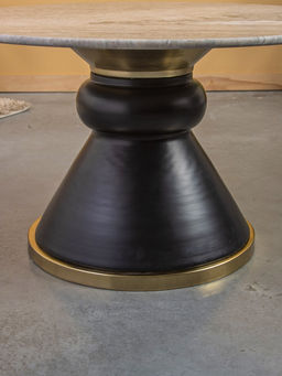Столик журнальный «Капучино», 77×77×45 см, железо, мрамор
