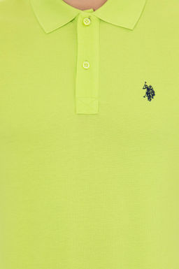 Мужская базовая футболка фисташкового цвета с воротником-поло - U.s. polo assn фото 6