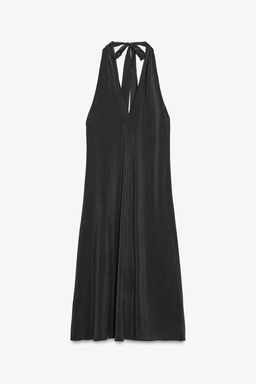 HALTER MIDI DRESS WITH TIE - Zara фото 7