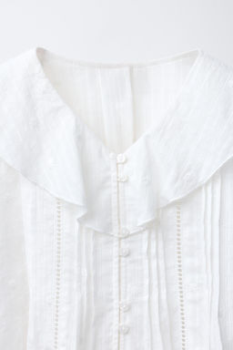 ROMANTIC SHIRT WITH EMBROIDERED FLOWERS - Zara фото 8