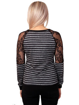 Свитшот с кружевным рукавом реглан 75.34 - Elena sorti фото 2