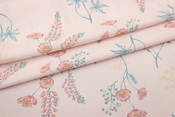 Штапель Луговой дуэт цв.нежно-розовый жемчуг, ш.1.45м, вискоза-100%, 100гр/м.кв - Купава фото 6