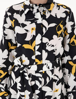 Siyah Comfort Fit Dokuma Elbise - Pierre cardin фото 5