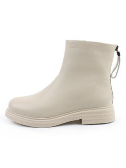 01-XKL21-225R BEIGE Ботинки демисезонные женские (натуральная кожа, байка)