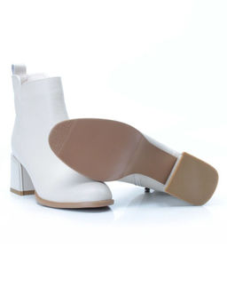 01-PCM341-2 BEIGE Ботинки демисезонные женские (натуральная кожа, байка)