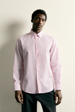 CAMISA REGULAR FIT ESTRUCTURA / Coral rojo - Zara фото 2