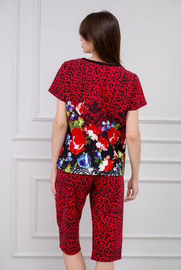 Пижама женская из интерлока Социал красная роза - Амадэль фото 14