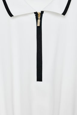 VESTIDO MIDI COMBINADO PLISADO / Blanco - Zara фото 11