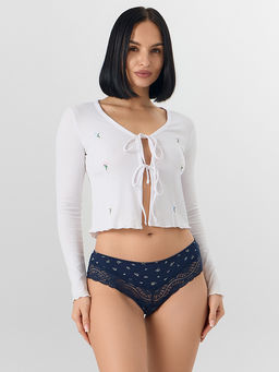 Цена за 2 штуки! Трусы слипы женские синие