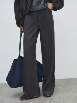 Женские широкие джинсы MAISON DAVID