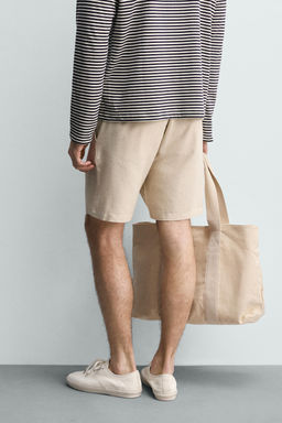 BERMUDA REGULAR FIT ESTRUCTURA / Beige claro - Zara фото 3