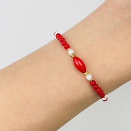 Браслет из Коралла и Перламутра 18 см +