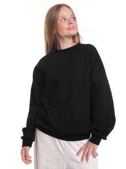 Толстовка оверсайз для девочки 22-2017 черный - Mini maxi фото 8