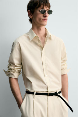 CAMISA REGULAR FIT POPEL?N LIMITED EDITION / Crudo - Zara фото 6