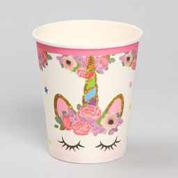 Стакан бумажный Единорог, набор, 6 шт