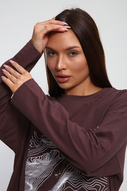 Лонгслив унисекс с принтом Карта ЛГ-01