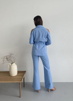 Костюм AURA 9158-170 голубой  фото 4