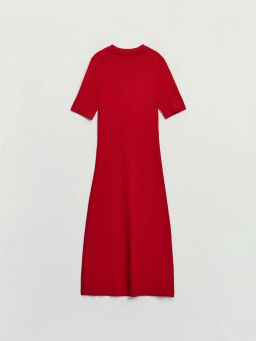 Вязаное платье поло из вискозы / Zarina  фото 8