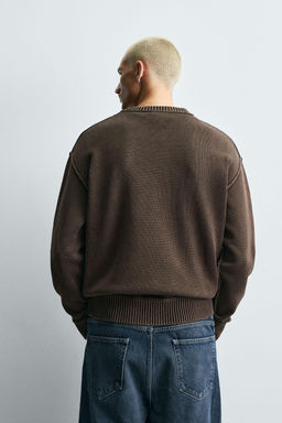 WASHED PRINT SWEATER - Zara фото 3