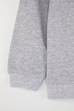 Lacivert Pamuklu Duz/Basic Dik Yaka Regular Orme Erkek Cocuk Sweatshirt TKDAW26SW00008 - Trendyolmilla фото 8